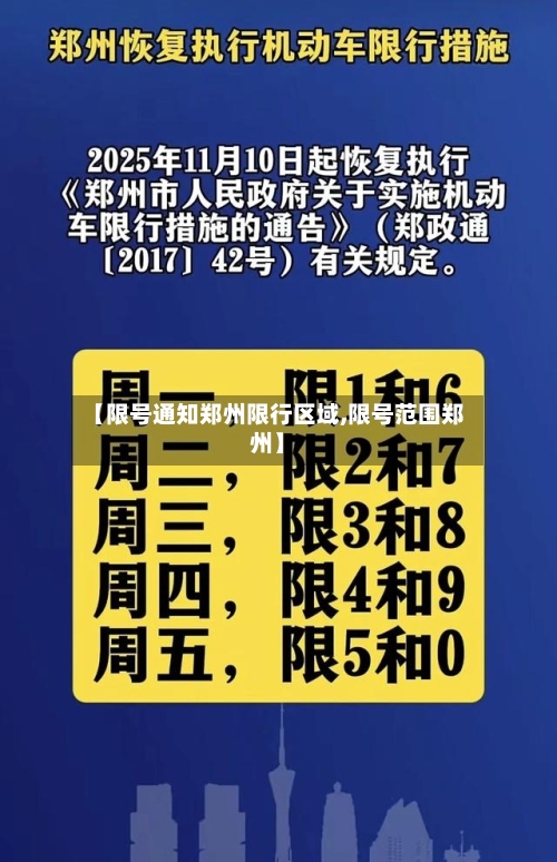 【限号通知郑州限行区域,限号范围郑州】