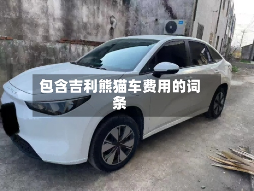 包含吉利熊猫车费用的词条-第2张图片