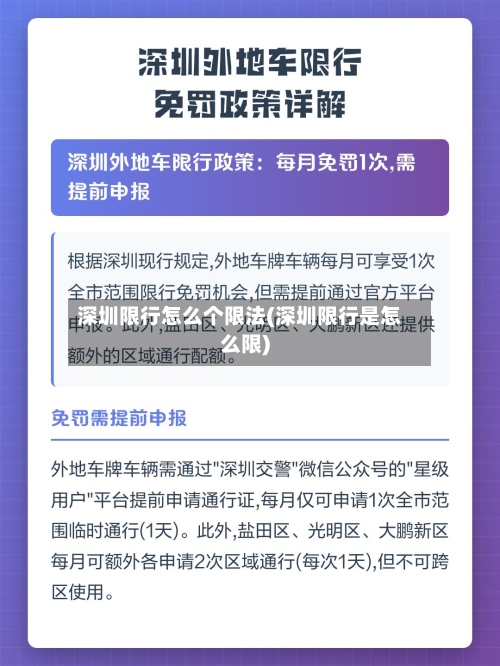 深圳限行怎么个限法(深圳限行是怎么限)