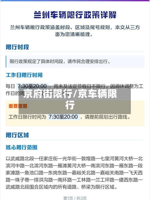 京府街限行/京车辆限行-第2张图片