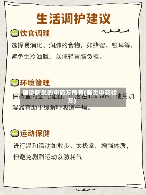 确诊肺炎的中药方剂有(肺炎中药验方)-第2张图片