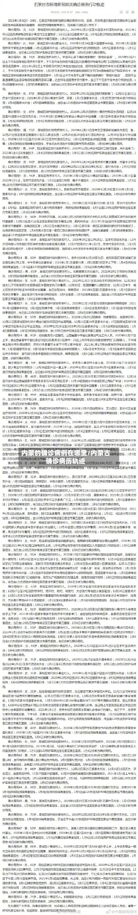 内蒙的确诊病例在哪里/内蒙古确诊病历轨迹