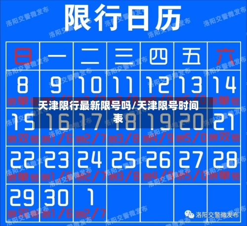 天津限行最新限号吗/天津限号时间表-第3张图片