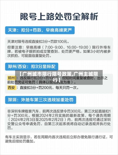 【广州城市限行限号政策,广州主城限行】-第3张图片