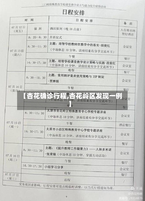 【杏花确诊行程,杏花岭区发现一例】