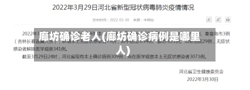 廊坊确诊老人(廊坊确诊病例是哪里人)