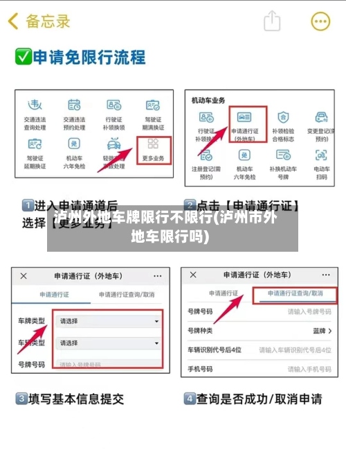 泸州外地车牌限行不限行(泸州市外地车限行吗)