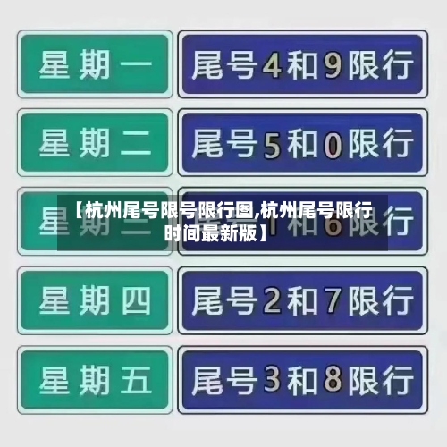 【杭州尾号限号限行图,杭州尾号限行时间最新版】