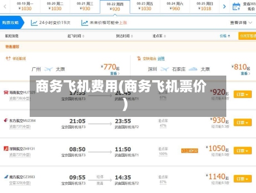 商务飞机费用(商务飞机票价)-第2张图片