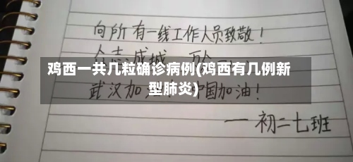 鸡西一共几粒确诊病例(鸡西有几例新型肺炎)-第2张图片