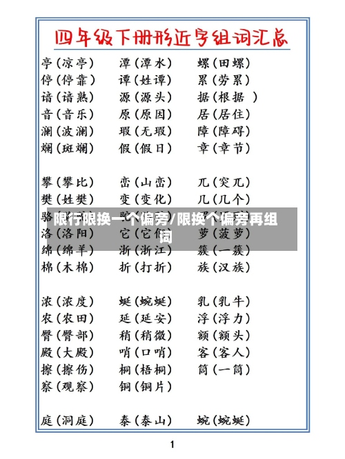 限行限换一个偏旁/限换个偏旁再组词
