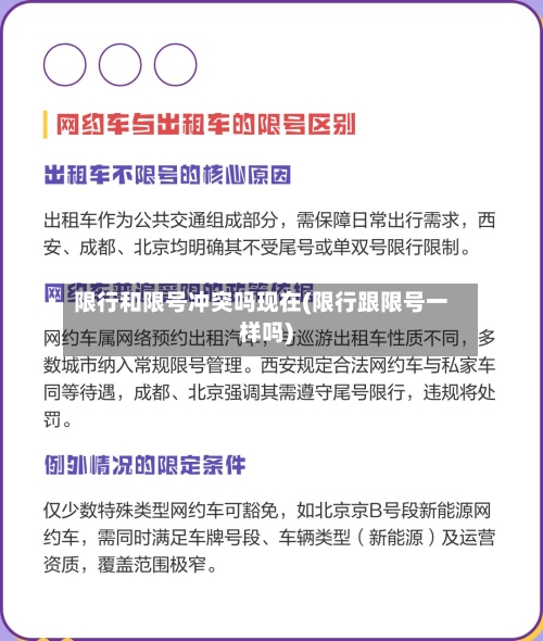 限行和限号冲突吗现在(限行跟限号一样吗)
