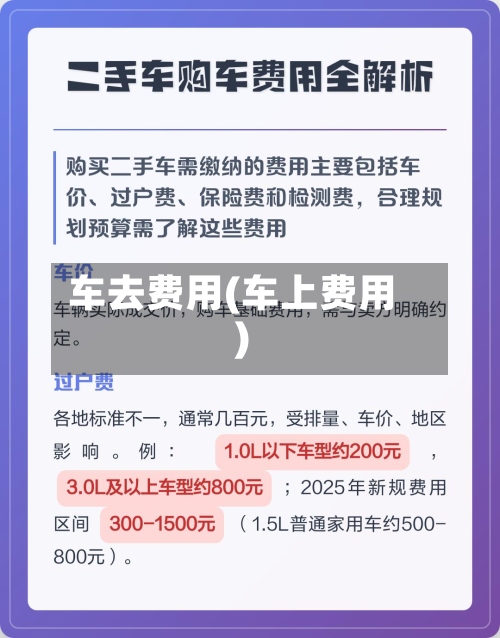 车去费用(车上费用)