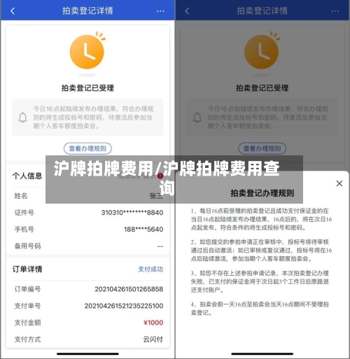沪牌拍牌费用/沪牌拍牌费用查询-第3张图片