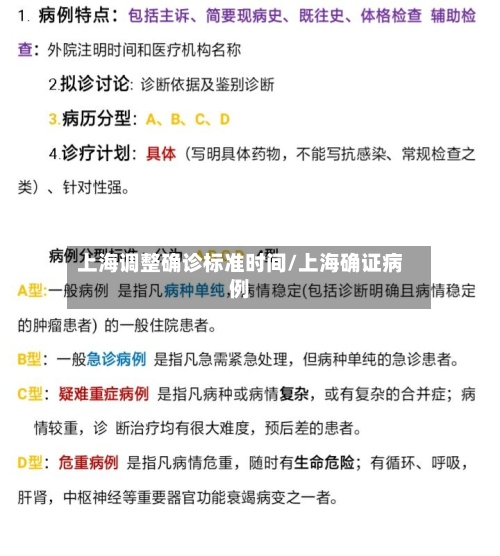 上海调整确诊标准时间/上海确证病例-第3张图片