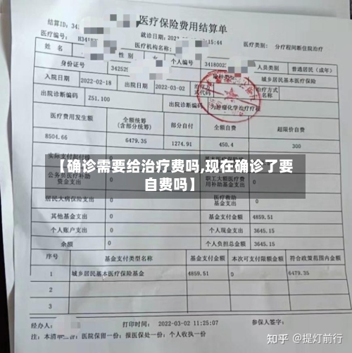 【确诊需要给治疗费吗,现在确诊了要自费吗】-第3张图片