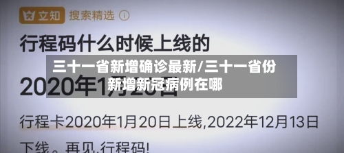 三十一省新增确诊最新/三十一省份新增新冠病例在哪-第3张图片