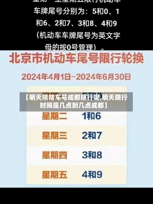 【明天限啥车号成都限行呢,明天限行时间是几点到几点成都】