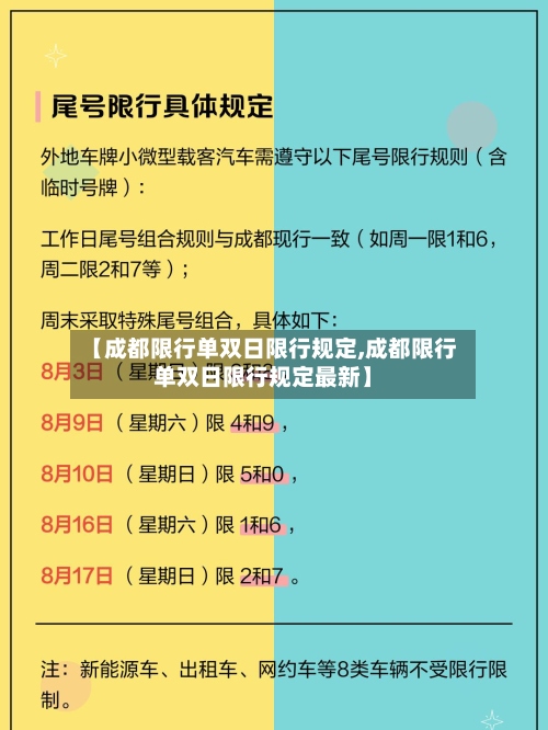 【成都限行单双日限行规定,成都限行单双日限行规定最新】