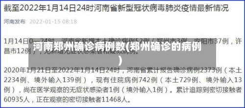 河南郑州确诊病例数(郑州确诊的病例)-第2张图片