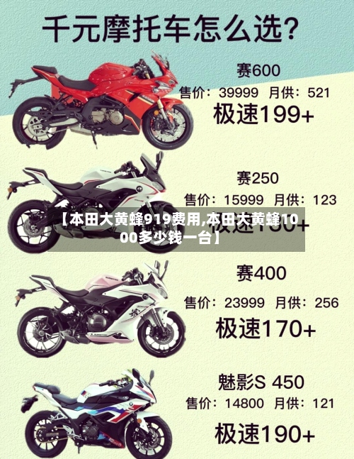 【本田大黄蜂919费用,本田大黄蜂1000多少钱一台】