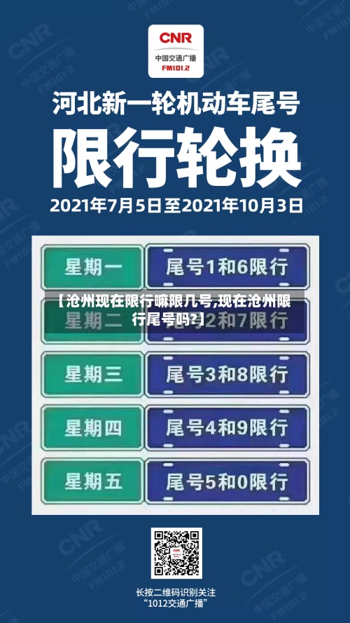【沧州现在限行嘛限几号,现在沧州限行尾号吗?】