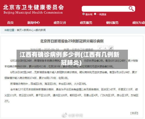 江西有确诊病例多少例(江西有几例新冠肺炎)-第2张图片