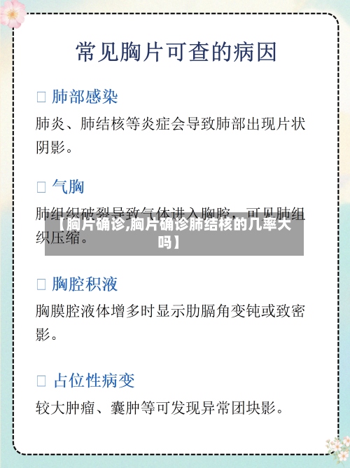 【胸片确诊,胸片确诊肺结核的几率大吗】-第2张图片