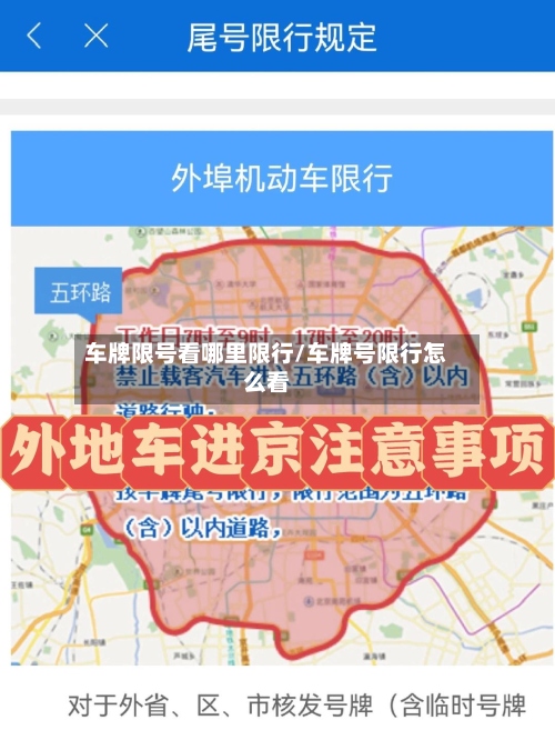 车牌限号看哪里限行/车牌号限行怎么看
