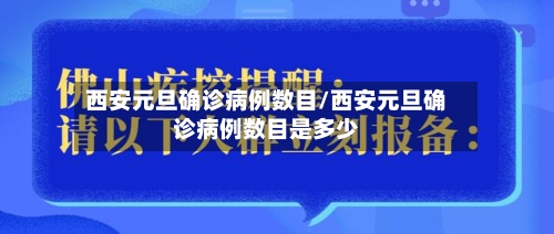 西安元旦确诊病例数目/西安元旦确诊病例数目是多少-第3张图片