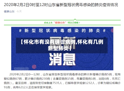 【怀化市有没有确诊病例,怀化有几例新型肺炎】-第2张图片