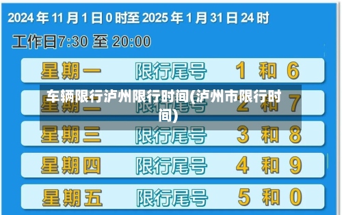 车辆限行泸州限行时间(泸州市限行时间)-第2张图片