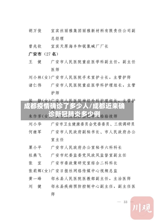 成都疫情确诊了多少人/成都近来确诊新冠肺炎多少例-第2张图片