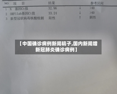 【中国确诊病例新闻稿子,国内新闻增新冠肺炎确诊病例】-第2张图片