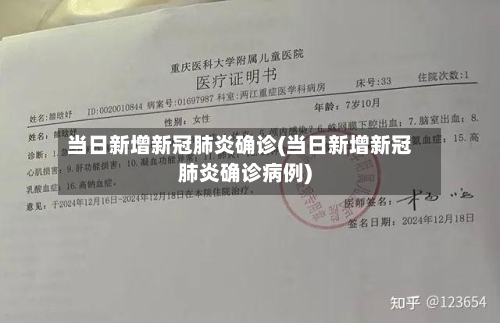 当日新增新冠肺炎确诊(当日新增新冠肺炎确诊病例)