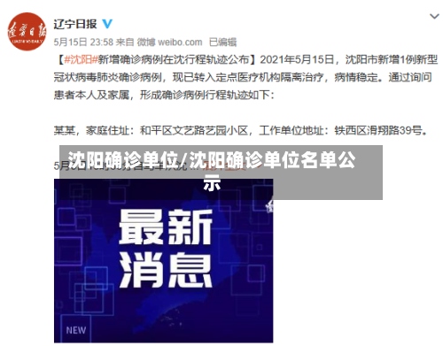 沈阳确诊单位/沈阳确诊单位名单公示-第3张图片