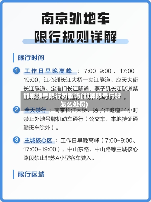 邯郸限号限行罚款吗(邯郸限号行驶怎么处罚)-第2张图片