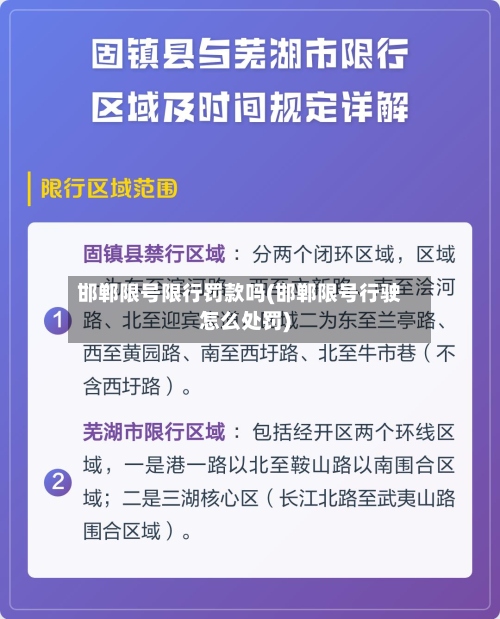 邯郸限号限行罚款吗(邯郸限号行驶怎么处罚)