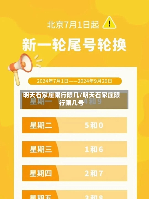 明天石家庄限行限几/明天石家庄限行限几号