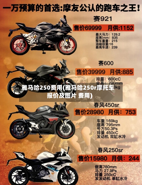 雅马哈250费用(雅马哈250r摩托车报价及图片 费用)