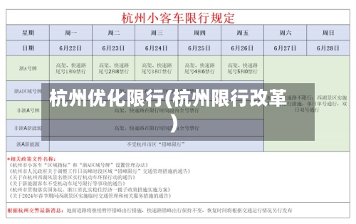 杭州优化限行(杭州限行改革)-第3张图片