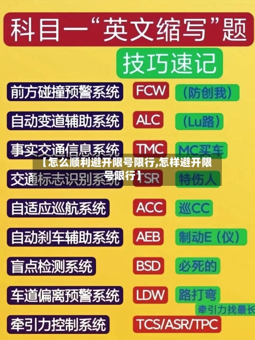 【怎么顺利避开限号限行,怎样避开限号限行】