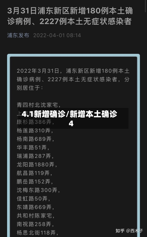 4.1新增确诊/新增本土确诊4
