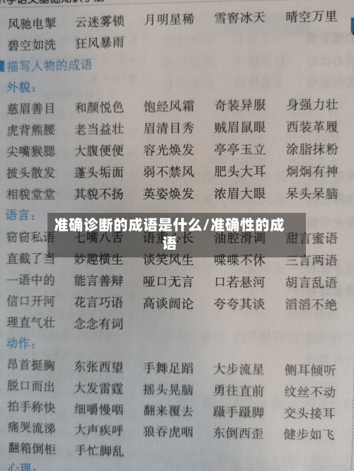 准确诊断的成语是什么/准确性的成语-第2张图片