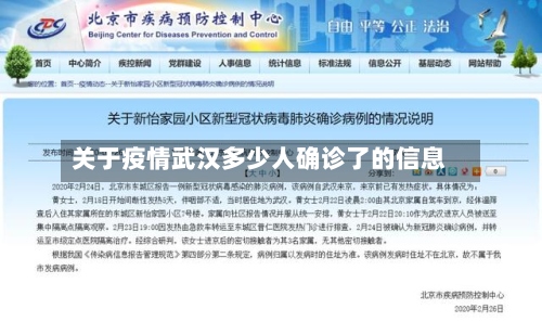关于疫情武汉多少人确诊了的信息