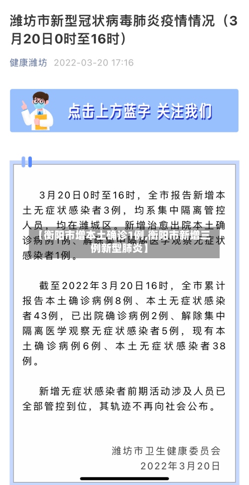 【衡阳市增本土确诊1例,衡阳市新增三例新型肺炎】