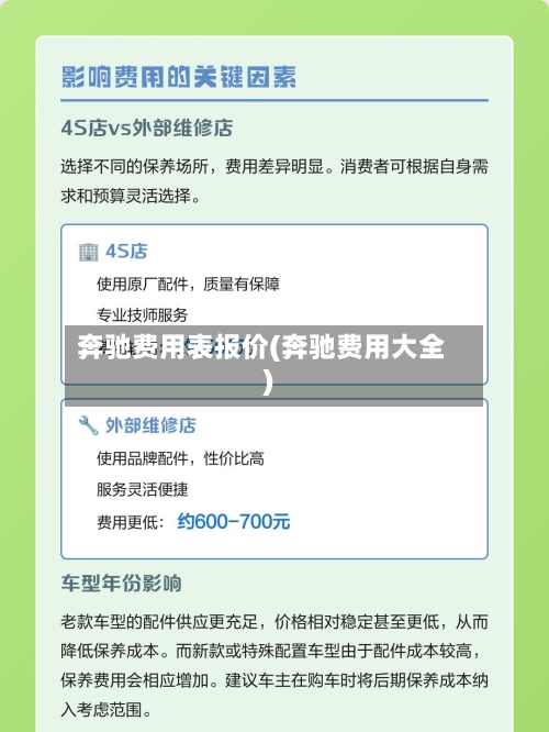 奔驰费用表报价(奔驰费用大全)