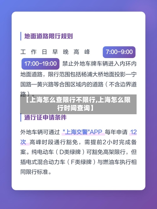 【上海怎么查限行不限行,上海怎么限行时间查询】-第2张图片
