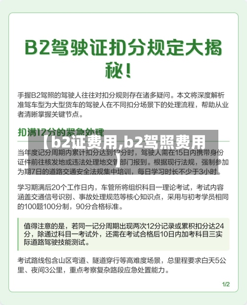【b2证费用,b2驾照费用】-第2张图片