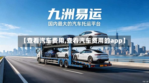 【查看汽车费用,查看汽车费用的app】